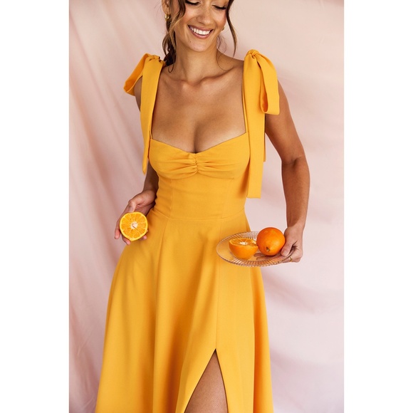 NEW House of CB Alicia Dress Tangerine XS - Picture 14 of 17